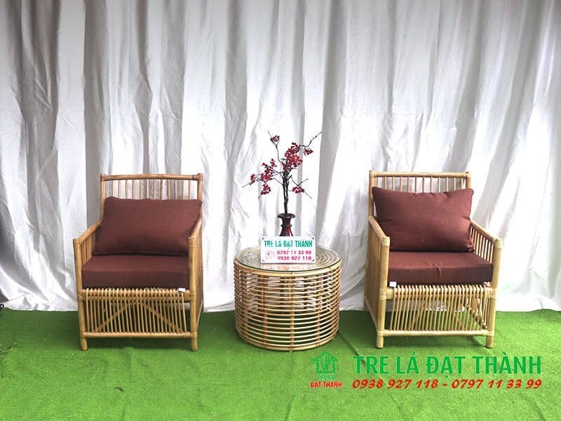 Bàn Ghế Song Mây - BGSM018